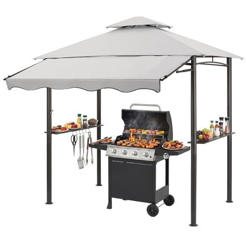CHARMELEON 8x8 Grill Gazebo with Shelves & Hooks