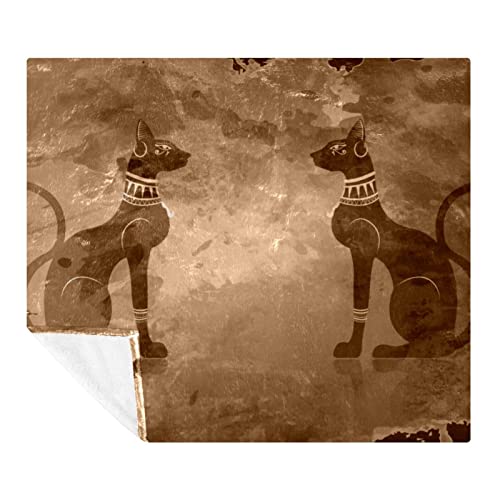 Couverture douce Two Cat légère en microfibre polaire pour lit et canapé