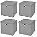 Produktbild Stick&Shine 4X Aufbewahrungs Korb Hellgrau Faltbox 33 x 33 x 33 cm Regalkorb faltbar mit Deckel
