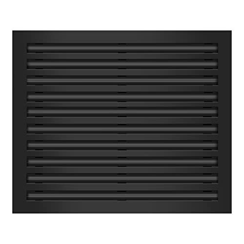 BUILDMART - 24x20 Modern AC Vent Cover - Decorative Black Aluminum Air Vent - Standard Linear Slot Diffuser - Heating and Cooling Register Grille for Ceiling, Walls & Floors - Texas Buildmart