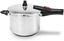Brinox - Panela de Pressão Inox Ultra com Fundo Triplo 6L Ø22cm - 4 Dispositivos de Segurança