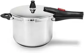 Brinox - Panela de Pressão Inox Ultra com Fundo Triplo 6L Ø22cm - 4 Dispositivos de Segurança