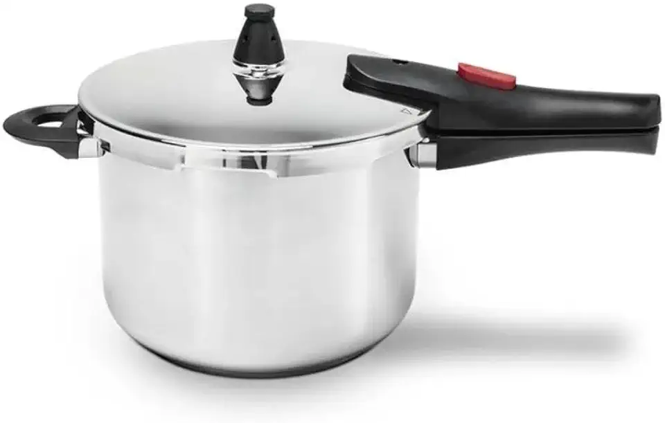 Brinox - Panela de Pressão Inox Ultra com Fundo Triplo 6L Ø22cm - 4 Dispositivos de Segurança