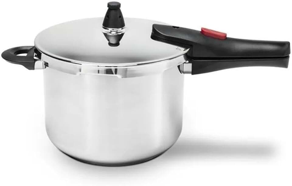 Brinox - Panela de Pressão Inox Ultra com Fundo Triplo 6L Ø22cm - 4 Dispositivos de Segurança
