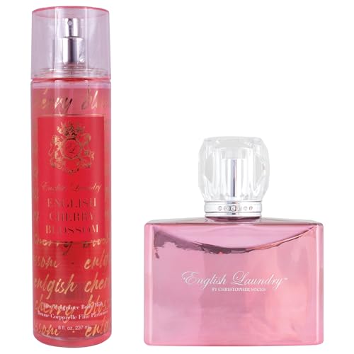 English Laundry Signature Femme 3.4 fl. oz. Eau de Parfum (UNBOXED) + English Cherry Blossom 8 fl. oz Body Mist Layering Bundle