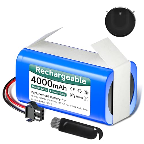 Mspalocell 4000mAh 14,4V Ersatzakku für Eufy RoboVac G10 G20 G30 G35 G40 Hybrid, für Eufy RoboVac 11 11S 11S Max 15C/15T 25C/25C Max 30/30C/30 Max 35C, Goovi D380, Denkee 600, Tesvor X500 Akku Mspalocell 4000mAh 14,4V Ersatzakku für Eufy RoboVac G10 G20 G30 G35 G40 Hybrid, für Eufy RoboVac 11 11S 11S Max 15C/15T 25C/25C Max 30/30C/30 Max 35C, Goovi D380, Denkee 600, Tesvor X500 Akku