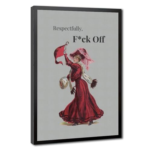 Toile féminisme amusante comme cadeau original de décoration murale 40x61 cm