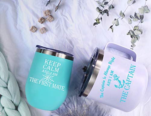 VeryMerryMakering The Captain Is Always Right and I Am The Captain, Keep Calm and I Am The First Mate, Captain and First Mate Gifts, Captain Tumbler Coffee Mug Cup, Boat Captain Gifts, Boating Gifts - Image 8