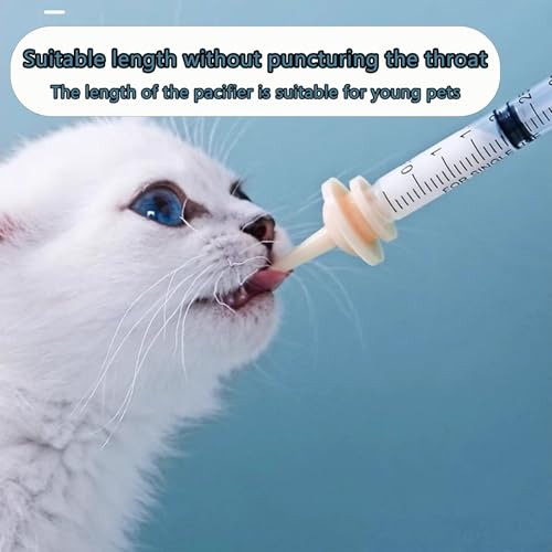 Image of 3 PCS Injection Syringe for Feeding+2PCS Short and Long Nipples, Hand Feeding Syringe for Birds and Small Pets, 1ml 3ml 5ml Syringe Set PP and Silicone Material for Nutrition Delivery