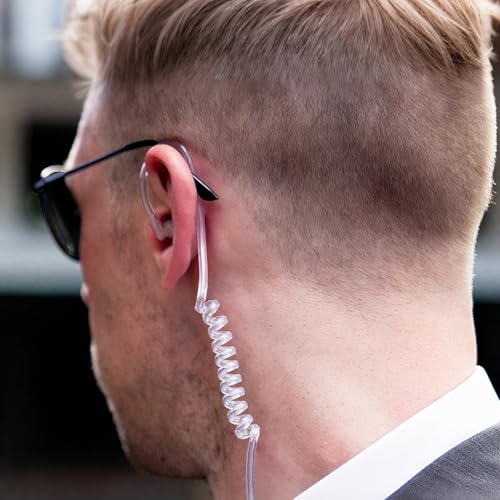 Ellzk Secret Spy Earpiece Headphones 2pcs- FBI CIA Secret Service Security Guard Ear Piece Costume Accessory for Man - Image 3