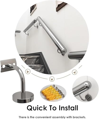 Rambarde d'escalier 200 kg support de sécurité en inox robuste