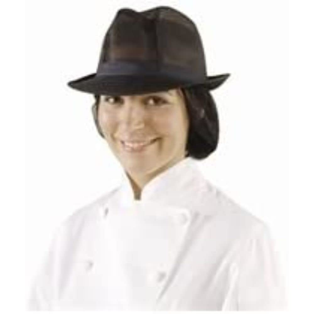 Stalwart A654-M Trilby Hat With Snood, Navy Blue, Medium