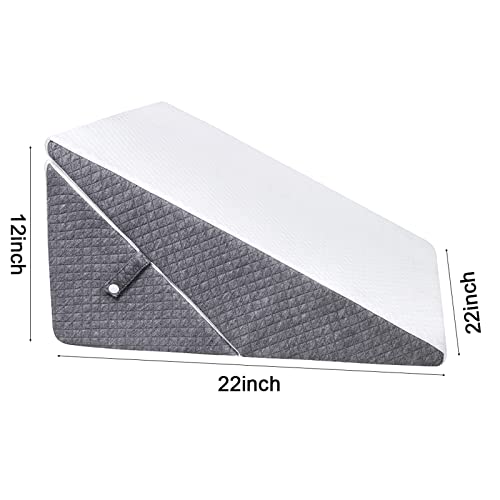 Orivin Bed Wedge Pillow For Sleeping Post Surgery Adjustable Memory Foam Bed Wedge Triangle Elevated Pillows For Medcline Acid Reflux #TOP4