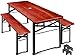 KESSER® Bierzeltgarnitur 3 teilig Gartenmöbel-Set | Klappbar 170 x 46 x 75cm | 2X Bierbänke 1x Biertisch | Festzeltgarnitur Biertisch Stehtisch Sitzgarnitur Holz 12x Bodenschoner
