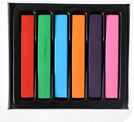 Fashionwu Hair Chalk Temporary Hair Dye Colour Kit Pastels Colours Salon Kit 6 Colors Non-toxic
