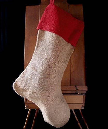 Sedona Designz, Inc. Burlap Christmas Stocking Red Cuff 24 inch