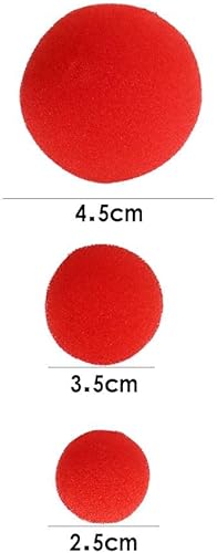 Miniatura 2 de 10 Uds 1.0 in1.4 in1.8 in Pelotas de esponja roja Bola de esponja mágica Bola de esponja de primer plano Accesorios de esponja de juguete de comedia