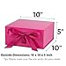 OEMVALATY Bright Pink Gift Box,10x10x5 Inches Gift Boxes with Lids for Presents with Magnetic Closure and Ribbon for Wedding,Storage,Birthday