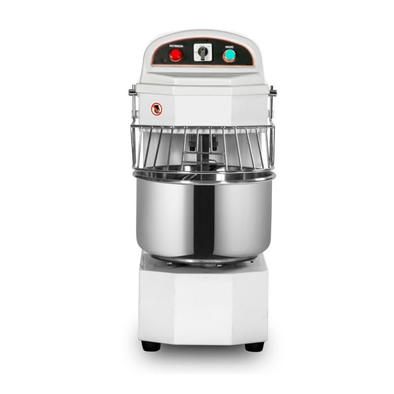 Pétrin à Pâte Professionnel 10 Litres - Cuve Fixe - 650W - 1 Vitesse - Inox - Compact et Robuste