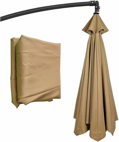 Toile de rechange pour parasol 300 cm en polyester durable à 6 ou 8 branches