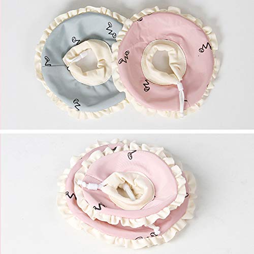 Image of La La Pet 2Pcs Recovery Pet Collar for Ferret Hamster Recovery Cone E-Collar Rabbit Protection Cone Guinea Pig Neck Recovery Elizabeth Collar Adjustable for Small Animal Squirrel Chinchilla, L