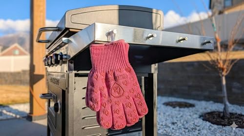 Image of Grill Armor Oven Gloves with Fingers - 932F Heat, Fire & Cut Resistant Mitts for BBQ, Grill, Cooking, Grilling, Baking, Smoker & Fire Pit