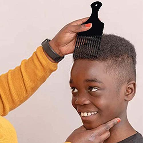 Peine afro BlingKingdom plástico 6.3 pulgadas negro miniatura 6
