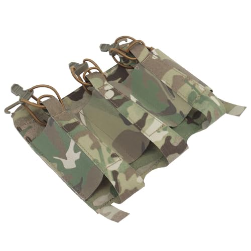 Bolsa Elástica Táctica Triple con G-Hooks Panel Frontal Modular Portaobjetos para Chaleco Cosplay 2