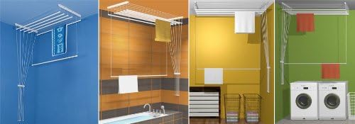 ETEND'MIEUX® étendoir à Linge Suspendu au Plafond 7 Barres 59 cm x 80