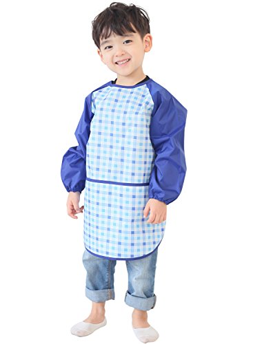 image for Plie Kids Painting Apron – Waterproof Long Sleeve Art Smock for Todd
