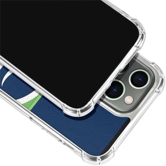 Skinit Clear Phone Case Compatible with iPhone 13 Pro Max - Officially Licensed NFL Seattle Seahawks Zone Block Design