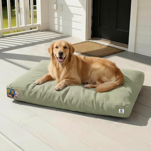 Sytopia 42 Inch Outdoor Indestructible Dog Bed for Extra Large Dogs, Heavy Duty Chew Proof Pet Bed with Premium Fabric, Durable Washable Crate Mat, Ideal for Indoor Outdoor Use, Green\ by Sytopia - Used condition - US$61.63