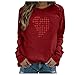 Produktbild Koly-Hundebett Sweatshirt Zum Teenager T-Shirt Tank Tops Tunika Sweatshirt Mit Valentinstag Tag gedruckt Hemdbluse Lange Ärmel Rundhals Pulloveroberteil