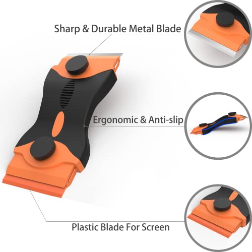 Vinyl Wrap Tool Kit Include Heat Gun, 7PCS Stick Squeegee, Knife Tape, Felt Squeegees, Craft Knife and Utility Knife Plastic Scraper, Vinyl Cutter, Magnet Holders, Cloth, Gloves by Spanno Tools - Image 9