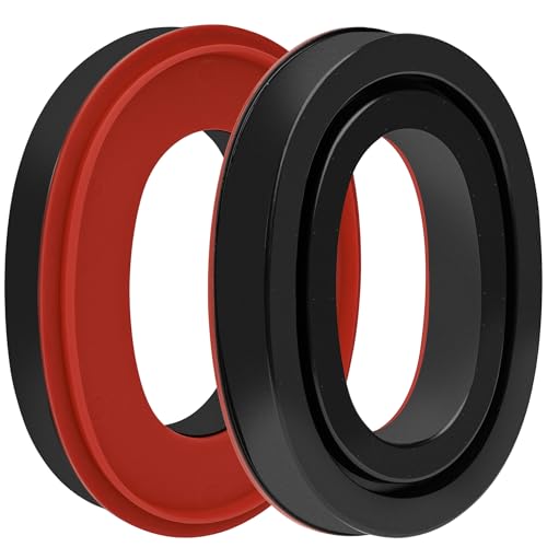 Geekria Gel Ear Pads para 3M WorkTunes (90541, 90542, 90543, 90544) / Peltor Sport (Tactical TAC100 / 300 / 500) / ZOHAN (EM033 / 037 / 042) / PROHEAR (032 / 033 / 037) Auriculares (Negro + Rojo) miniatura 2