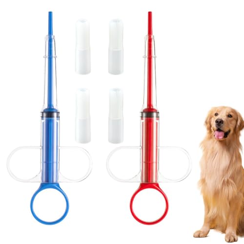 JYXNU 2 Pièces Lance Pilule Chat Seringue pour Animaux Pet Pill Dispenser Convient aux Chats et aux Chiens