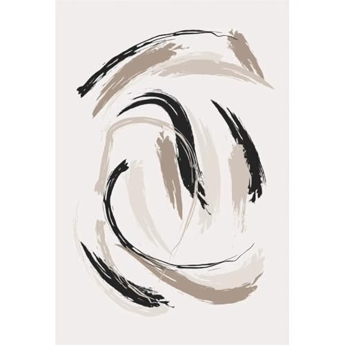 Affiche minimaliste nordique bohème noir beige poster 30x45cm