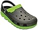 Crocs Unisex Duet Max Clog, Graphite/Volt Green, 11 M US Men / 13 M US Women