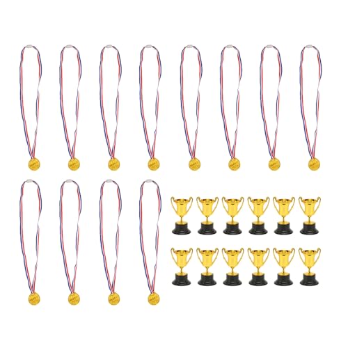 Mini Troféu Gold Awards, Lindo Copo de Troféu de Plástico Dourado, Compacto e Durável, Decorativo pa