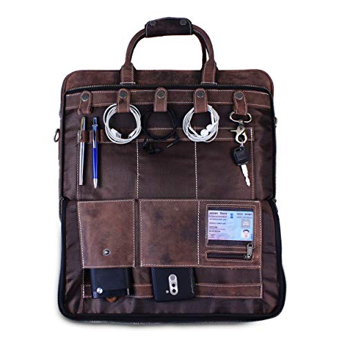 18 Inch Leather Laptop Bag For Men Leather Messenger Bag For Men – Soft And Supple Genuine Leather Briefcases For Men W/Padded Laptop Case A Must Have Leather Computer Bag For Men #TOP5
