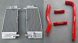 Aluminum Radiator + Red Silicone Hose For Yamaha 2001-2005 YZF250 YZ250F / 2001-2006 WR250F WRF250 2002 2003