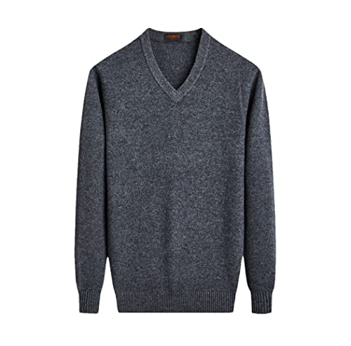 Pull en cachemire épais double épaisseur Haitpant | Tricot thermique col en V XL