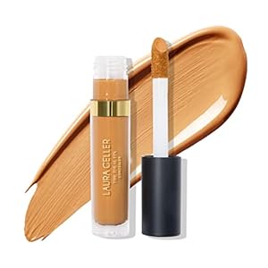 LAURA GELLER NEW YORK The Ideal Fix Concealer – Golden Medium – Buildable Medium to Full Coverage Liquid Concealer – Covers Under Eye Dark Circles & Blemishes – Long-Lasting