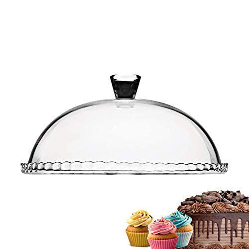 Assiette à dessert et gâteau complète avec cloche à pâtisserie diamètre 32 cm
