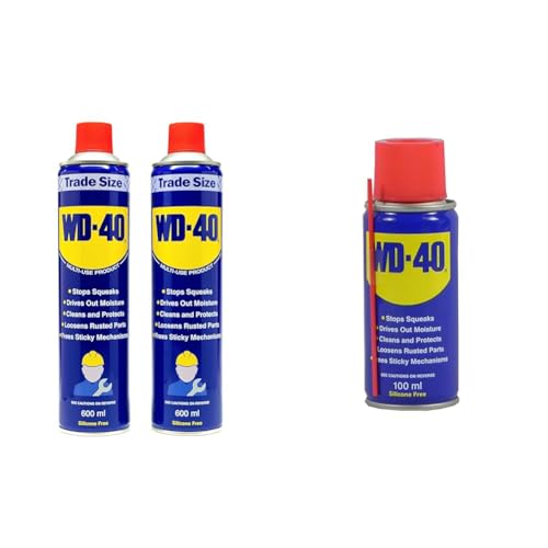 WD-40 Multi-Use Product Twin Pack 600ml and Original Spray 100ml - Handy for Home and Toolbox