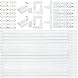 Zanixor 52FT H Track Lighting Rail Kit, White H Type Track Lighting Rails with Floating Canopy Connector...
