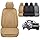 GXT Car Seat Cover Full Set with Waterproof Leather, Automotive Seat Cushion for Pickup Truck Fit for Select 2009-2022 Ford F-150 Models and 2017-2022 F250 F350 F450 Models (Beige)