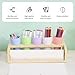 EHERDM Tabletop Paper Roll Dispenser Kids Art Easel with Five Pencil Holder Cups and Paper Rolls (15