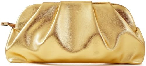 Image of Women's Clutch Purse,Evening Bag for Women Ruched Clutch Purse Detachable Metal Chain Crossbody Bag