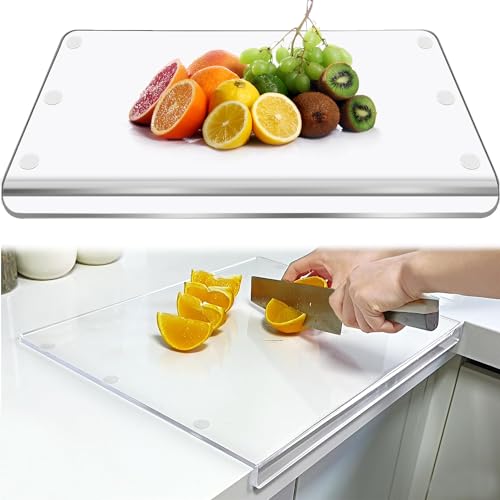 La mejor comparación de Tablas de amasar los mejores 10. 45 Tabla de Acrílico para Cortar, Tabla de Cortar Transparente Antideslizante y Gruesa para Cortar Fruta,Verdura y Carne,Hogar o Restaurante(45 x 35 cm)